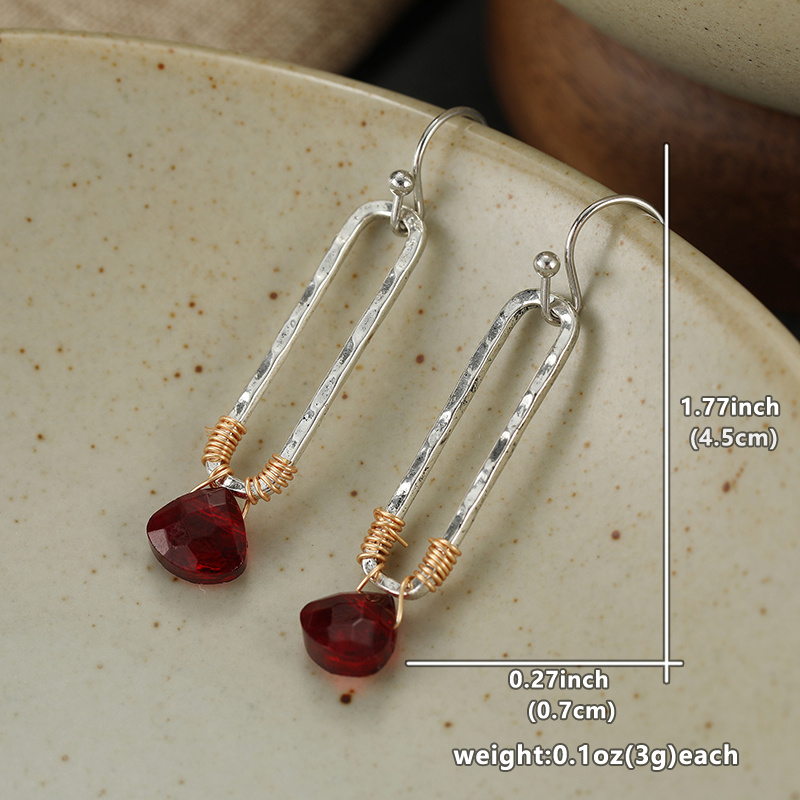 Women's Vintage Two-Tone Pendant Earrings